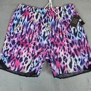 Original Fables Men's Swim Trunks XL Multicolor Leopard Print Mesh Lined NWT